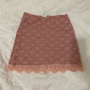 pink lace mini skirt coquette balletcore
